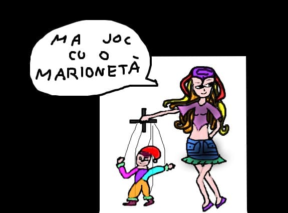 ma joc cu o marioneta