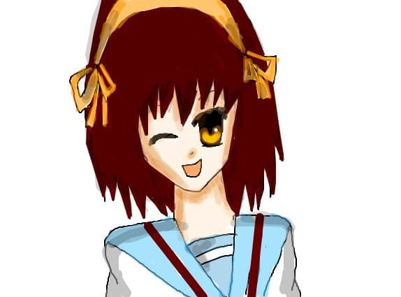 anime school girl