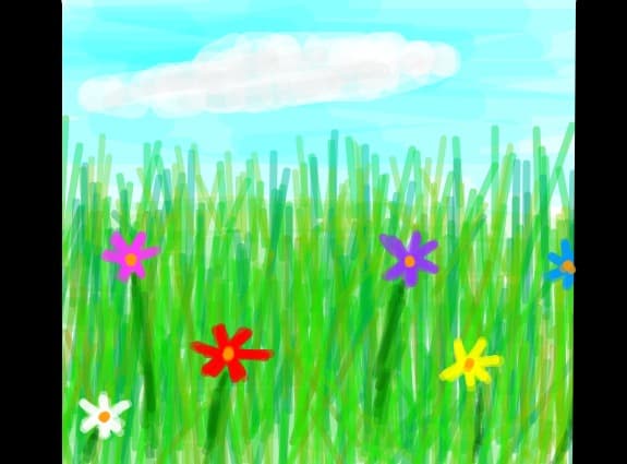 floricele pe camp
