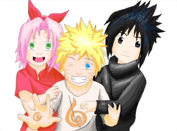 Sakura, Naruto and Sasuke..... when they were young