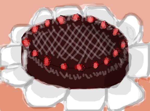 Tort cu ciocolata si fragi