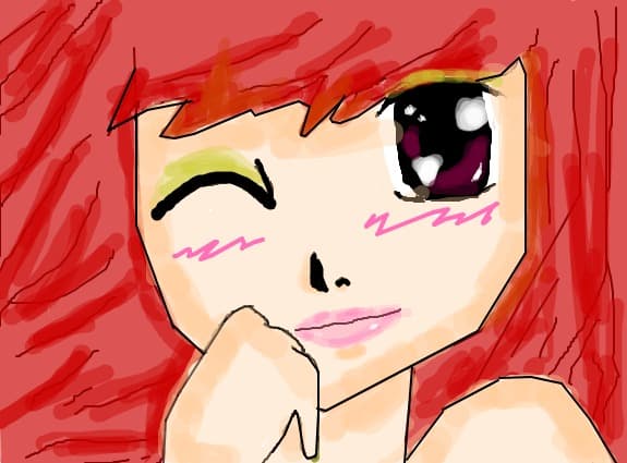 anime girl red