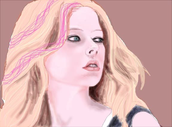 Desen 100334 modificat:Avril Lavigne