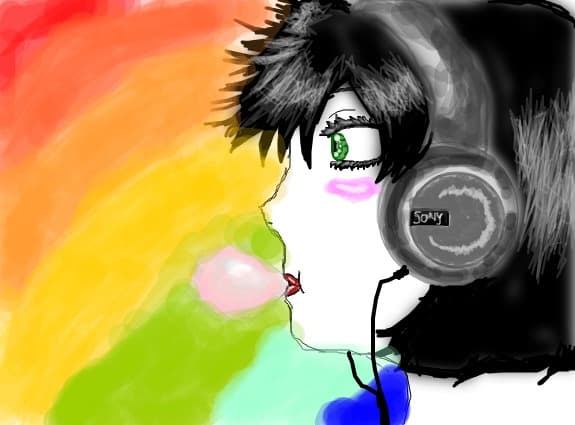 rainbow girl
