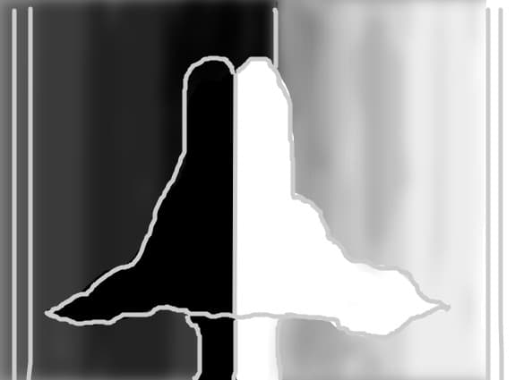 black or white