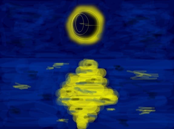 o noapte cu luna plina