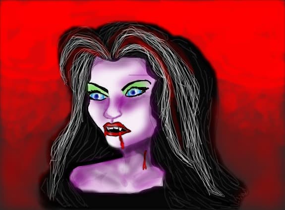 vampire girl colorat 1