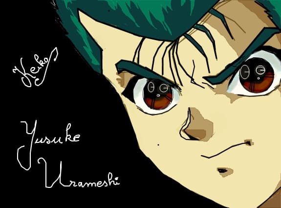 Yusuke Urameshi:X:X:X:X:X:Xsa nu imi ziceti ca are parul prea verde ca va zic de acum.......asa era 