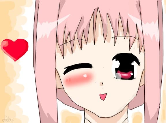 pinky cute anime girl