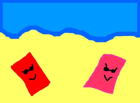 stele la plaja
