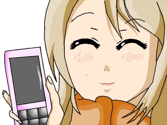 anime pink phone