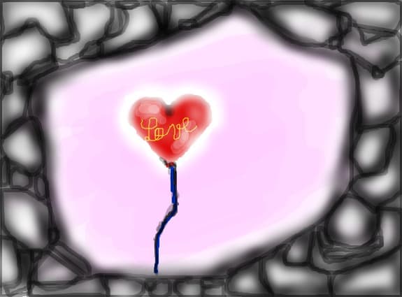 un balon cu love