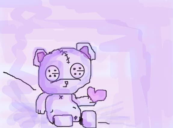 purple teddy bear