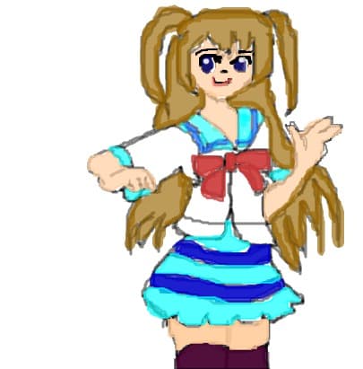 anime school girl