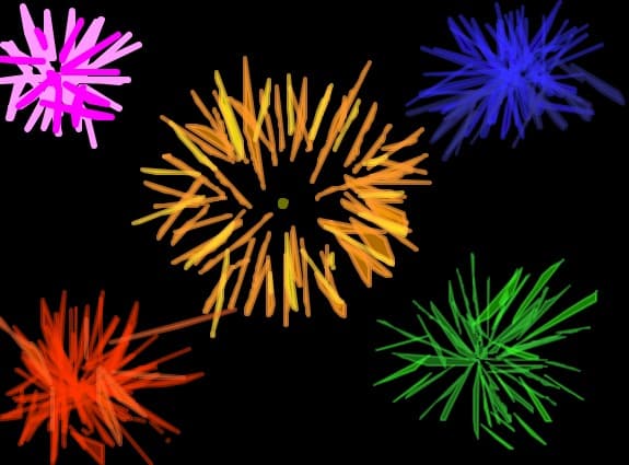 Artificii multicolore