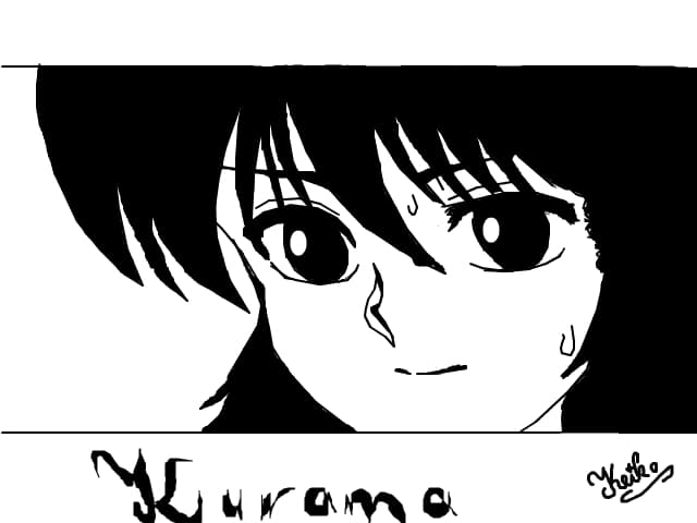 Kurama alb-negru varianta 3^^am mai facut una la fel...dar nu o gasesc nicaieri