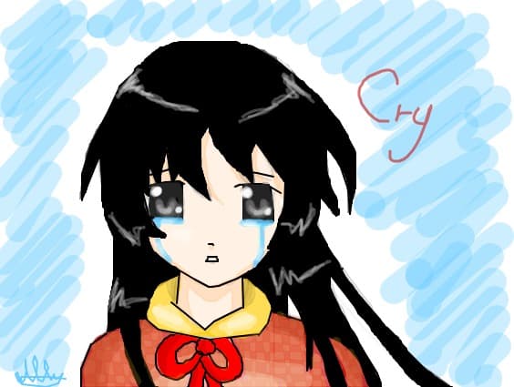 anime cry girl