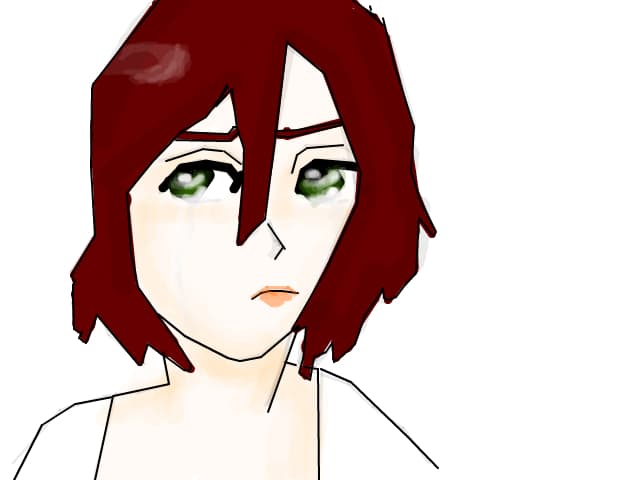 Anime worried girl
