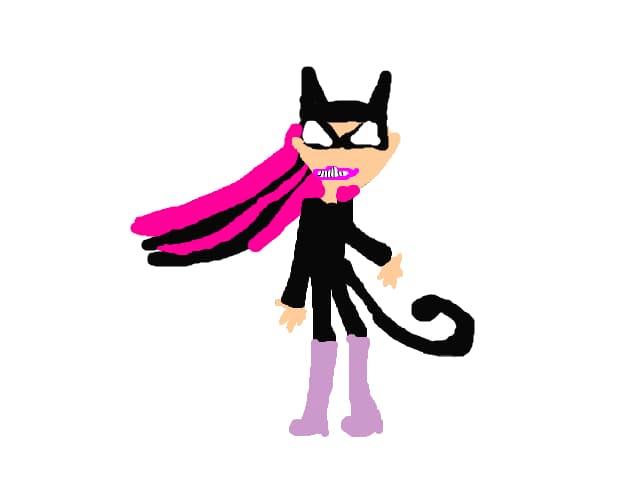 cat and woman