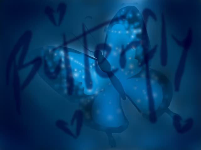 Butterfly in blue