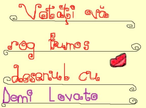 votati va rog frumos desenul cu demi lovato