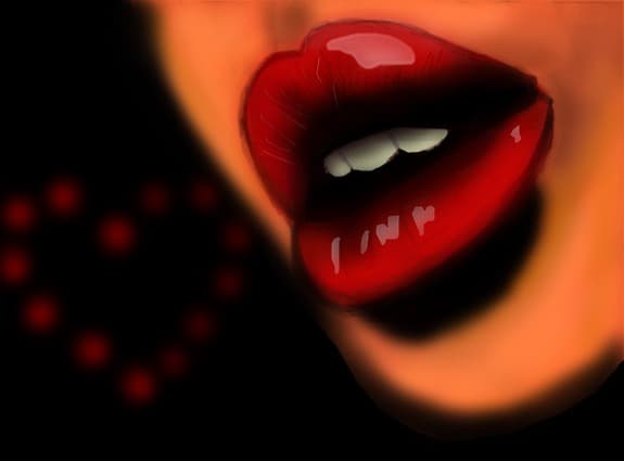 red lips