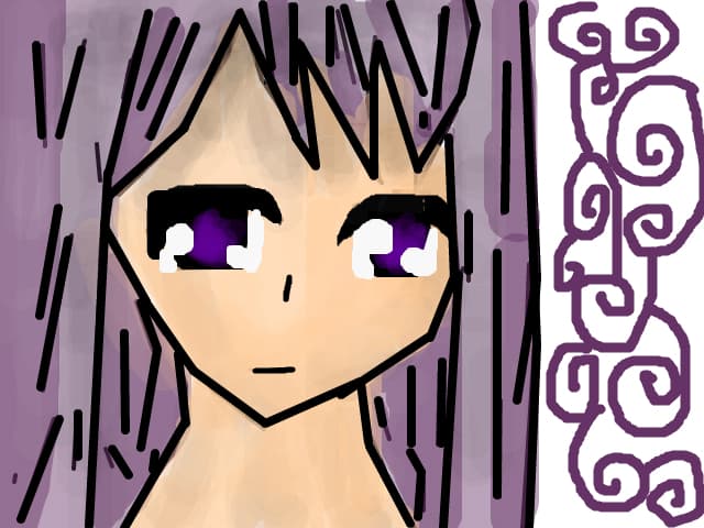 anime girl purple