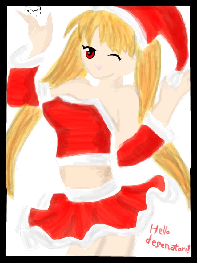sweet anime christmas girl