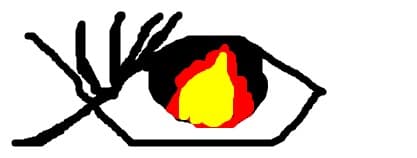 Ochi inflacarat \"red \"