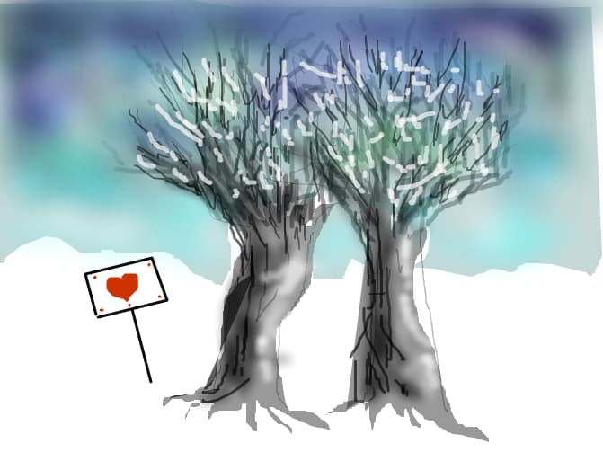hug in winter