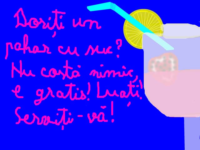 un pahar cu suc