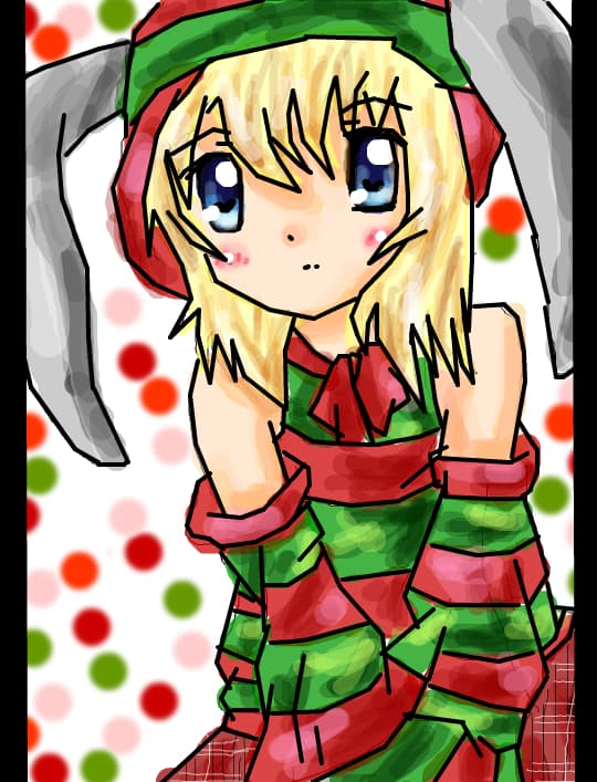Anime christmas bunny girl