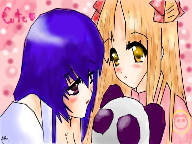 two anime cute girls