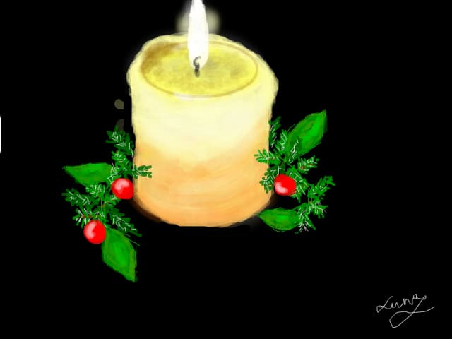 Decorative candle.