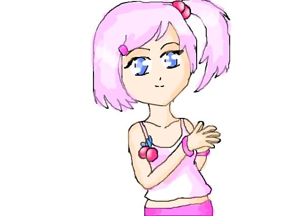 anime pink girl