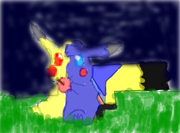pikachu o jumatate albastru...titlul de pe google:a half shiny