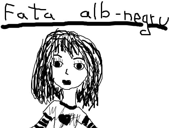fata alb-negru