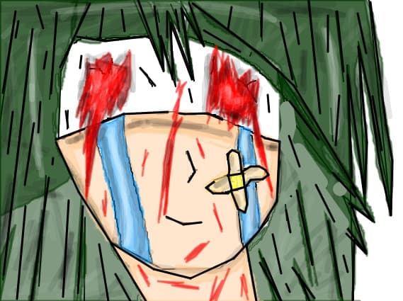 girl with blood