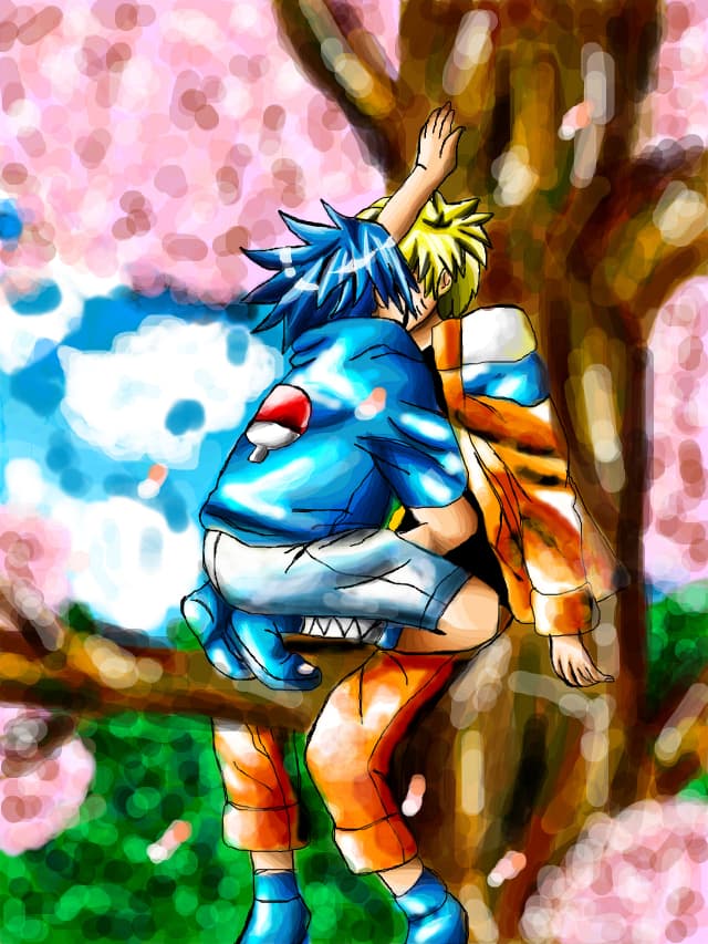Naruto&amp;Sasuke pt concursul lui guffypencildraw