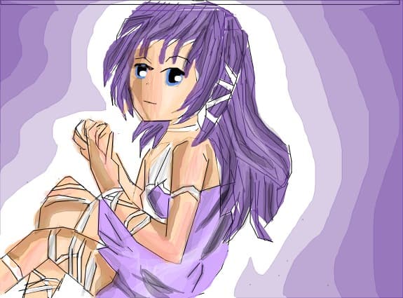 anime purple girl