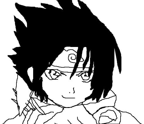 sasuke black n white