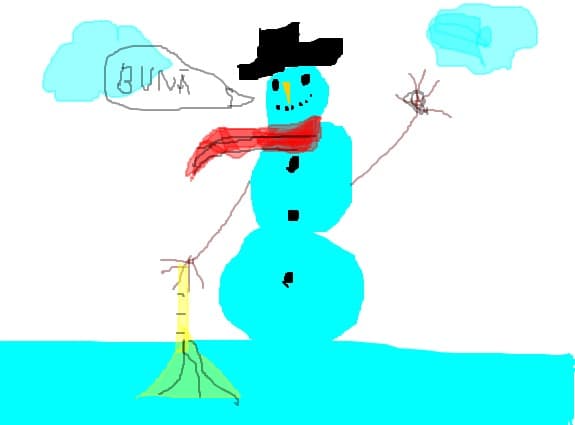 un desen cu iarna