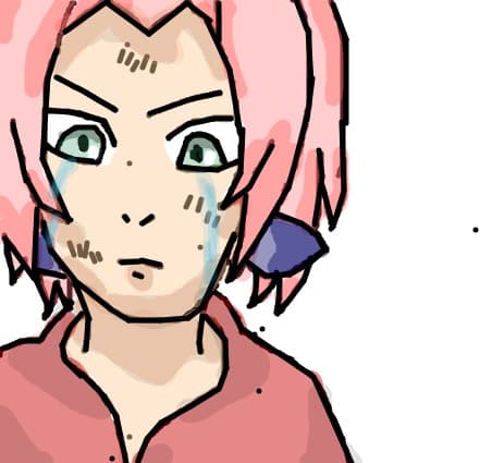sakura crying