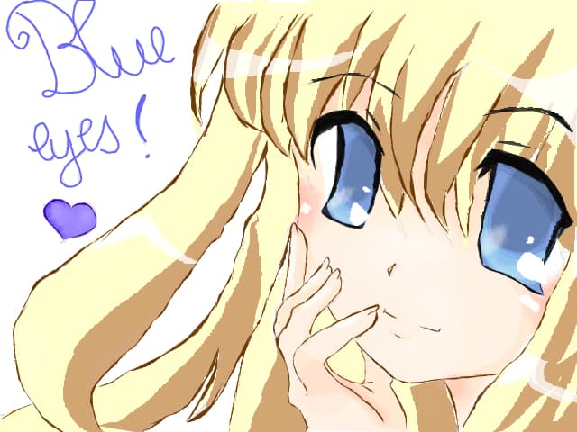 anime girl blue eyes(conturul este oribil [tremurat] )