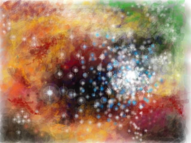 acest desen se straduia sa arata precum o nebuloasa si un cluster stelar... :))