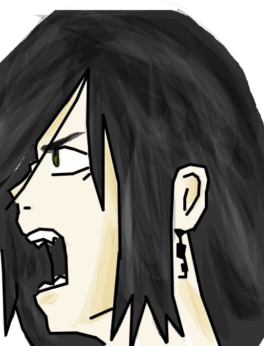 Anime angry - color