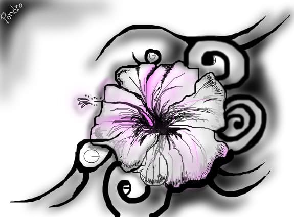 flower with tribal