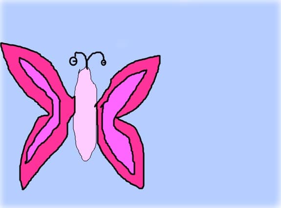 fluturele pink punk