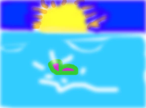 coada de sirena in ocean