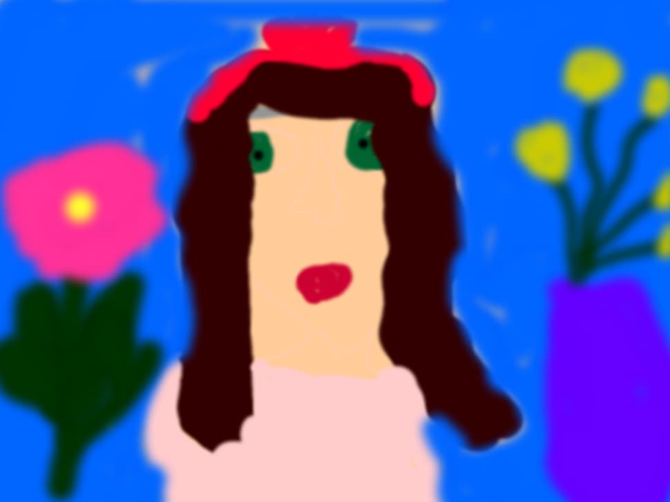 girl and flowers